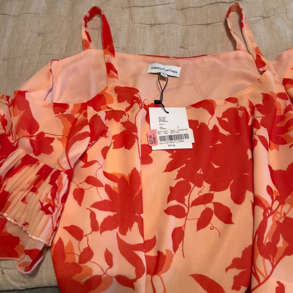 Gibson Latimer Floral Off-Shoulder Blouse